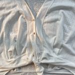 ZARA Size Large Coastal Cowgirl Tie Front Top Eyelet Details Photo 1