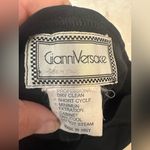 Versace Gianni Black Bodycon Mini Skirt with Yellow Accent Hem Made in Italy Photo 3