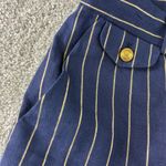 Ralph Lauren LAUREN‎  Shorts Womens Size 10 Blue Gold Pinstripe Gold Button Photo 10