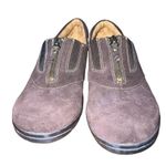 Natural Soul  brown suede flats with zipper tops women’s size 10 Photo 3