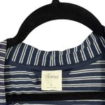 Soma Cool Nights Navy Blue Striped Robe Cardigan Open Front Womens Large Photo 1