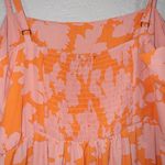 Sanctuary New Social Standard by Pink & Orange Floral Smocked Back Dress Large Photo 8