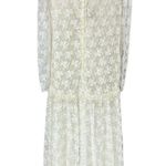 Vintage 80s Scott Mcclintock Ivory Lace Dress Wedding Sz 16W Dropped waist 20s Photo 6