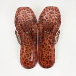 Anthropologie Matisse Womens Villa Jelly Slide Sandals Leopard Brown Slip On 8 Photo 3