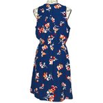 41Hawthorn MEDIUM PETITE Trisha Split Neck Dress Stitch Fix Floral Elastic Waist Blue Photo 3