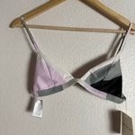 Mara Hoffman Astrid Colorblock Sage Multi Triangle Bikini Swimsuit Top Size M Photo 1