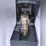 Badgley Mischka  Emerald Green and Gold Women's Watch Photo 4