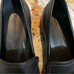 Bernardo  Loafers 5 Black Leather Kiltie Fringe Studs Silver Shoes Women’s Photo 4