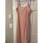 Cider Ruffle Drape Mesh Silky Pink Slip Maxi Dress 1XL Fairy Y2K Femme Formal Photo 6