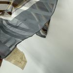 Vintage Multicolor Diagonal Stripe Long Rectangle Scarf Sheer Polyester Blue Photo 6