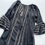 NEW By Timo Cotton Embroidery Tassel Dress in Black Size L Photo 8