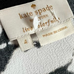 Kate Spade  • Black White Leafy Floral Cap Sleeve Blouse Photo 4