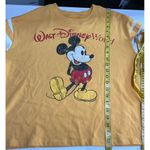 Disney WALT  WORLD MICKEY MOUSE YELLOW CROPPED SWEATSHIRT SIZE XL PRE-OWNED‎ Photo 2