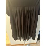 Worthington Women's Black Gold Zippers on the shoulders pleated back top size 0X Photo 4