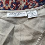 Victoria Jones  Woman Safari African Elephant Giraffe Zebra Embroidered Vest 3X Photo 3