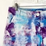 Crown & Ivy Size 12 Shorts Handmade Tie Dye Caroline Blue Purple 7 Inch 1149 Photo 2