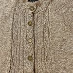 Chaus short sleeve cotton blend cardigan Size Large Tan Photo 1