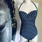 Merona  Swimsuit S One Piece Stripe Vintage Inspired Retro Pinup Girl Vacation Photo 6