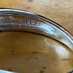 Genuine Tanzanite Black Spinel Sterling Silver Heart Ring Size 8 Photo 6