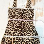 Good American  Button Front Leopard Midi Stretch Knit Dress Size XS Photo 8