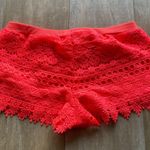 H&M neon coral / pink crochet mini shorts XS Photo 2