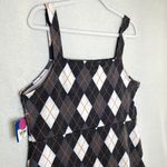 Arizona Jeans Arizona Jean Co. Argyle Mini Tank Dress XL Gray Sleeveless Jumper Academia New Photo 7