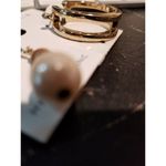 Charter Club MIX IT UP!  Gold Tone Double Hoop & Pearl/Crystal Dangle Earrings Photo 1