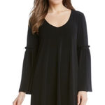 Karen Kane Flared Sleeve Swing Mini Dress (Black) - Large Photo 0