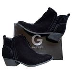 G by Guess  Women's Black Velvet Tammie Ankle Booties 9 Photo 0