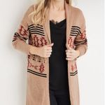 Maurice's Aztec Geo Duster Long Sleeve Fringe Open Cardigan Sweater Plus Size 1X Photo 1