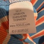 Roolee  Maternity Blue Orange White Striped Babydoll Dress Sz XL Photo 4