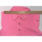 Lilly Pulitzer  Luxletic Frida Ruffle Polo Top Preppy Athletic Hot Pink Shirt XS Photo 11