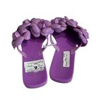 Jeffrey Campbell Fleuris Jelly Flip Flop Purple Floral Thong Sandals Size 7 New Photo 3