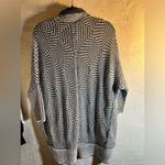 Aeropostale Cardigan Sweater by , grey & white, open front w beautiful knitting Photo 2