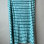 Lucy Jersey Midi Skirt M Striped Casual Soft Beach Boho Resort Vacation boat Blue Size M Photo 4
