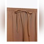 ZARA  NWT tan brown drawstring waist maxi flowy skirt Photo 6