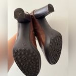 Etienne Aigner Brown Buckle Heeled Booties Photo 5