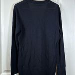 Tory Burch  Navy Gold Buttons Merino Wool Buttoned Cardigan Size Large #VEG-0107 Photo 2