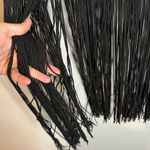 Nic+Zoe  black knit midi fringe skirt Photo 3