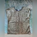 Vintage 90s Jessica Michelle gold sequin cap sleeve top, size large Photo 5