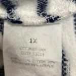 Green Envelope White Blue Striped Knit Short Sleeve Fringe T Photo 3