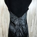 Topshop Glitter Velvet Mini Slip Dress Black LBD 2 Shimmer Sparkle Velour Photo 5