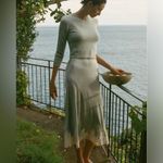 Doen Elowen Skirt Dusty Blue Silk Lace XS Photo 2