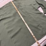 Vince Half Placket Long-Sleeve 100% Silk Blouse Green Size XL Photo 5