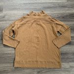 We The Free Ribbed Tan Sweater Mock Neck Oversized Tunic Photo 3