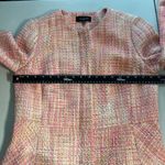 Talbots  Tweed Blazer Jacket Women 10 Pink Orange Full Zip Career Office Workwear Photo 8