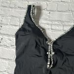 Tropical Escape Sears  One Piece Plunge Black White Swimsuit size 10 NEW women’s Photo 15