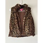 Betsey Johnson Betsy Johnson Faux Fur Leopard/ Cheetah Print Vest Size Small Unique & Bold Photo 8
