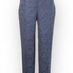 St. John  Collection ᪥ Luxe Metallic Brocade Dress Pants ᪥ Cobalt Blue ᪥ 12 Large Photo 11
