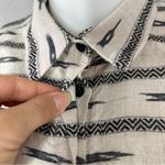 Alice + Olivia Linen Blend Shirt Dress Womens Small Boho Indie Chic Southwestern Photo 5